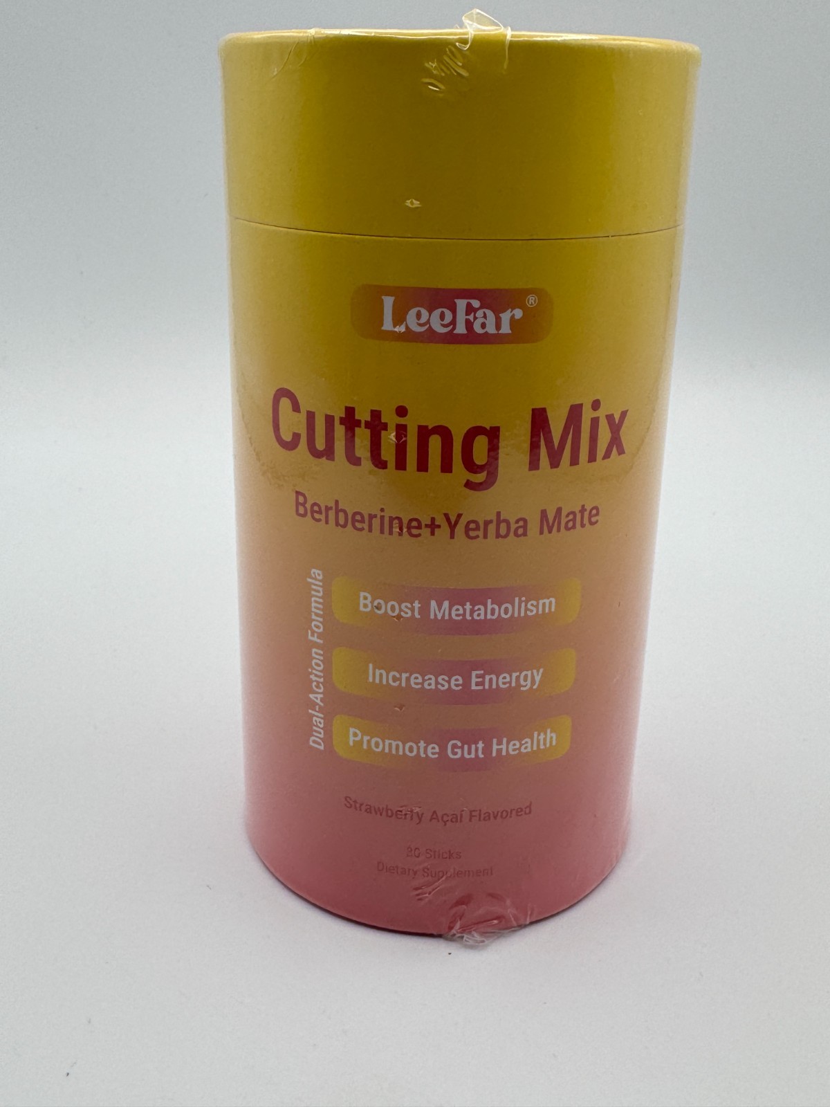 Cutting Mix Berberine Yerba Mate Drink Sticks Strawberry Acai 30 Pack New++