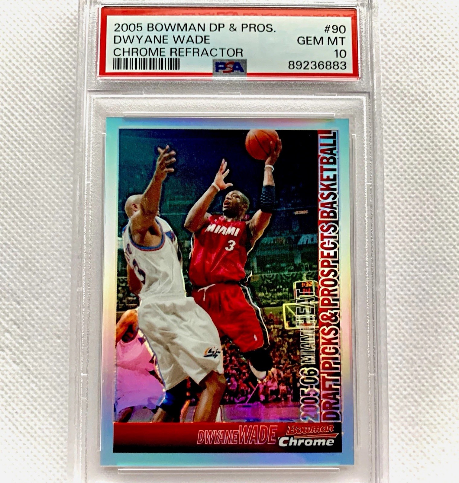 2005 Bowman Chrome DP & Prospects Dwyane Wade #90 Refractor 299/300 PSA 10 💎 2005 Bowman Chrome DP & Prospects Dwyane Wade #90 Refractor 299/300 PSA 10 💎