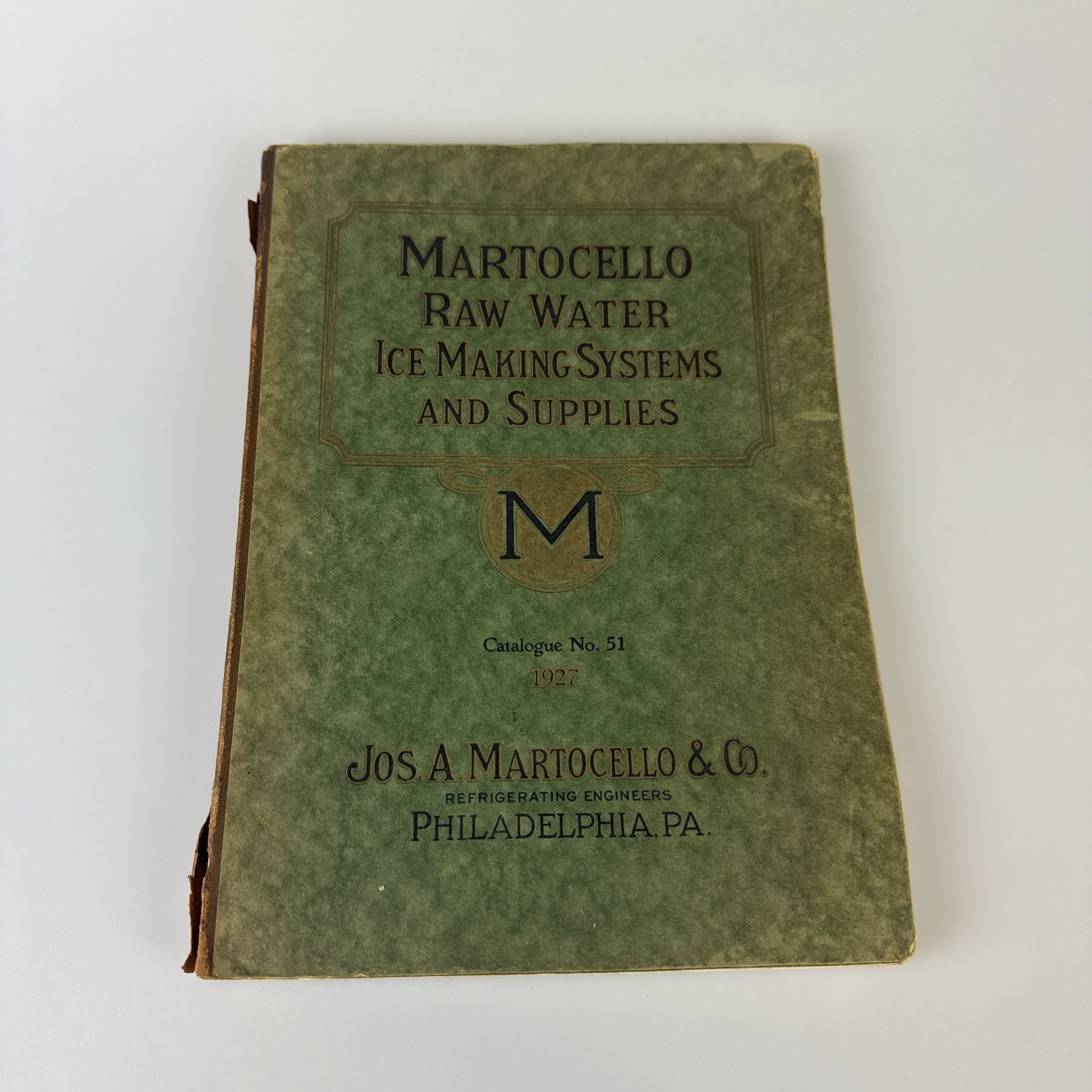 Martocello Raw Water Ice Making Systems And Supplies Catalogue 1927 Philadelphia