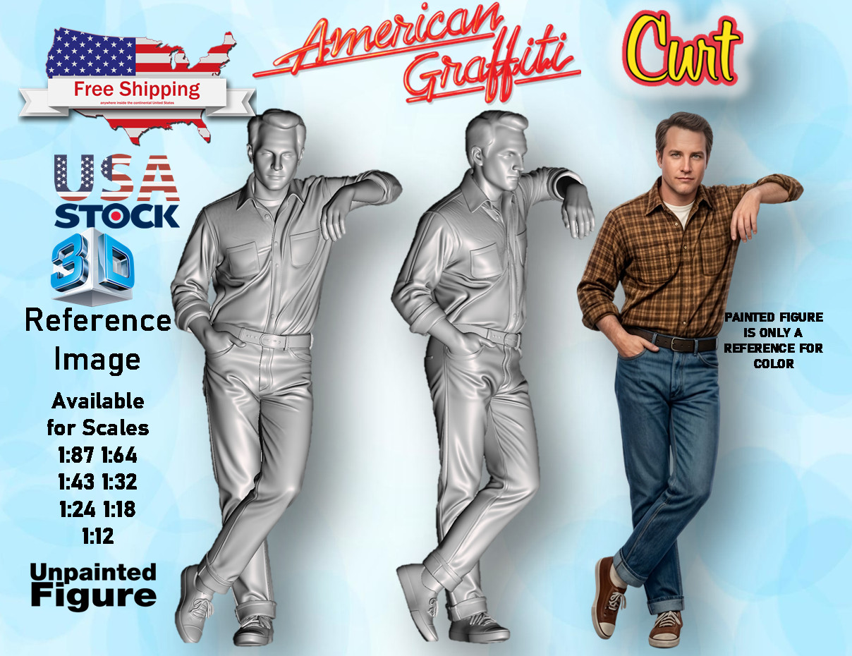 American Graffiti UNPAINTED Figures  1/87 1/64 1/43 1/32 1/24 1/18 1/12 US Stock