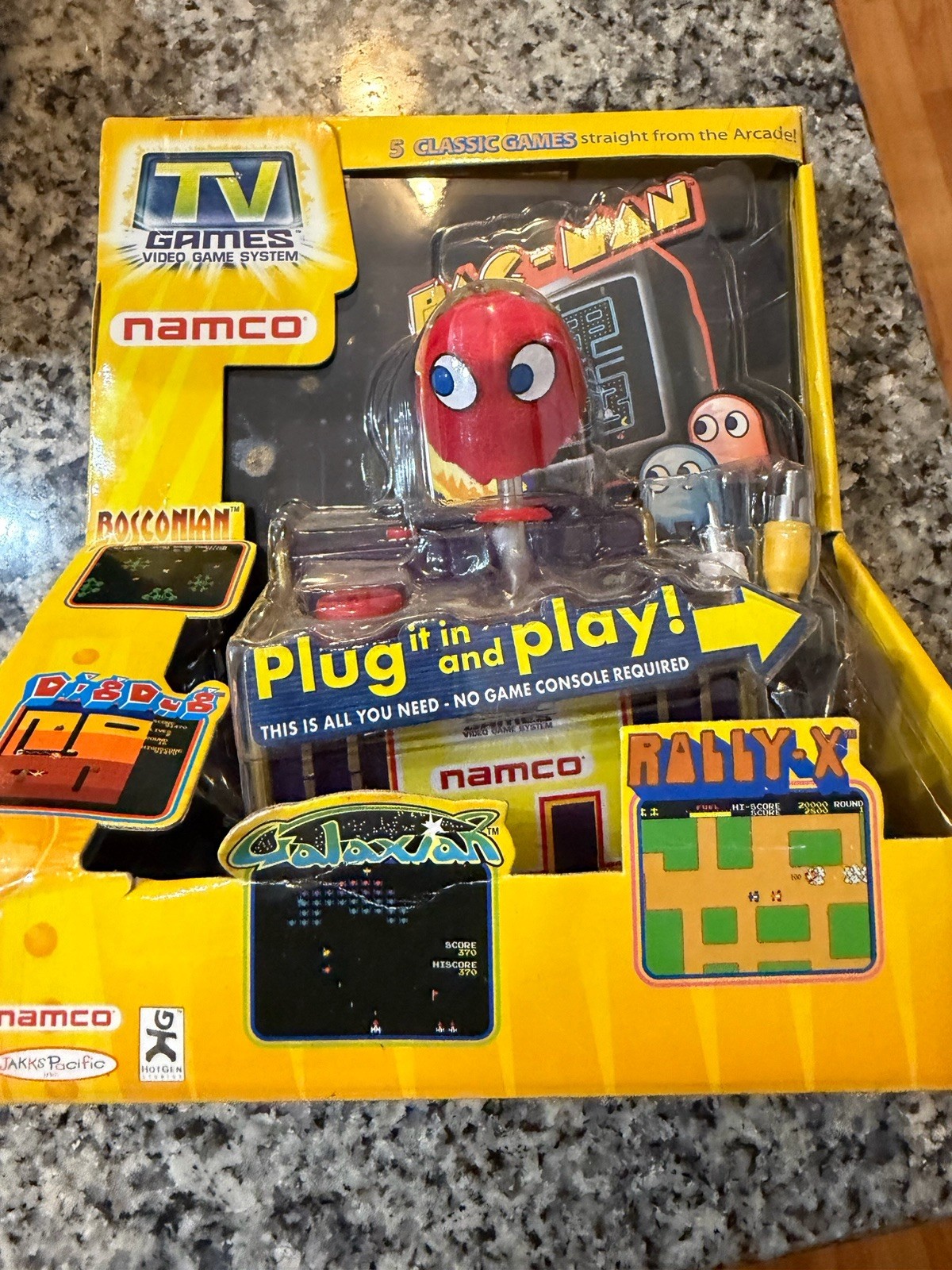 VINTAGE Jakks Pacific Namco Pac Man Plug & Play 5 in 1 TV Games System Sealed VINTAGE Jakks Pacific Namco Pac Man Plug & Play 5 in 1 TV Games System Sealed
