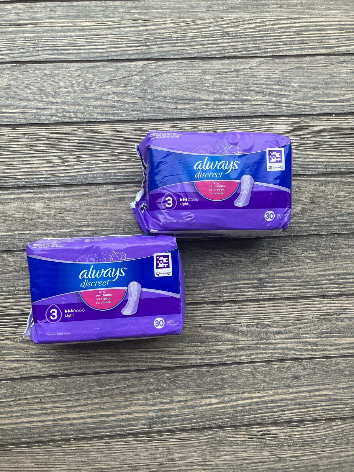 2x Always Discreet Light Bladder Leak Incontinence Pantiliners 30 Count Each (60 2x Always Discreet Light Bladder Leak Incontinence Pantiliners 30 Count Each (60