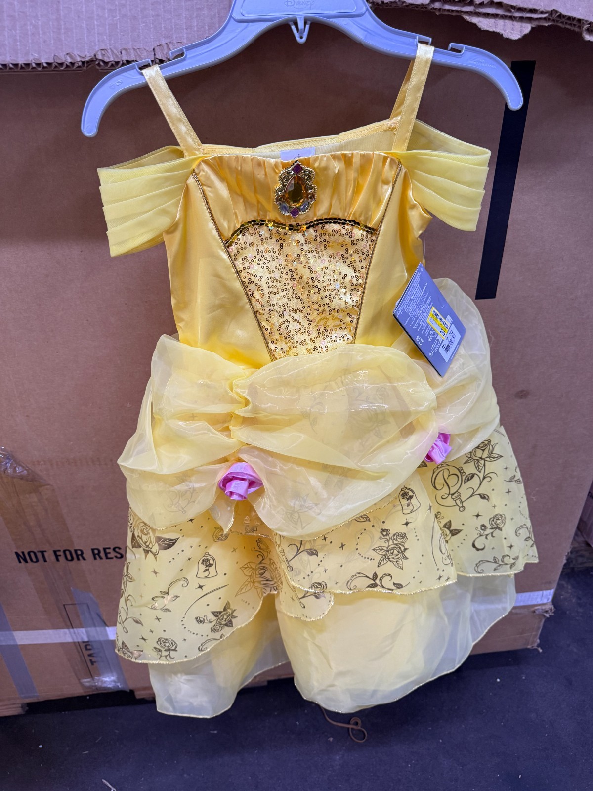 Disney Princess Belle Dress Size Halloween Size 5-6 New with Tags Disney Princess Belle Dress Size Halloween Size 5-6 New with Tags