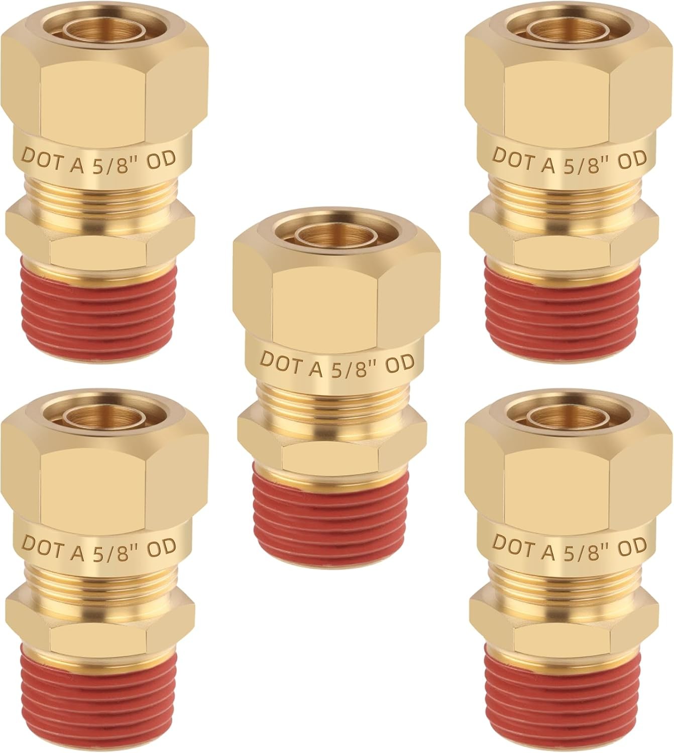 5PCS Nylon Air Brake Tubing Fittings, 5/8 5PCS Nylon Air Brake Tubing Fittings, 5/8