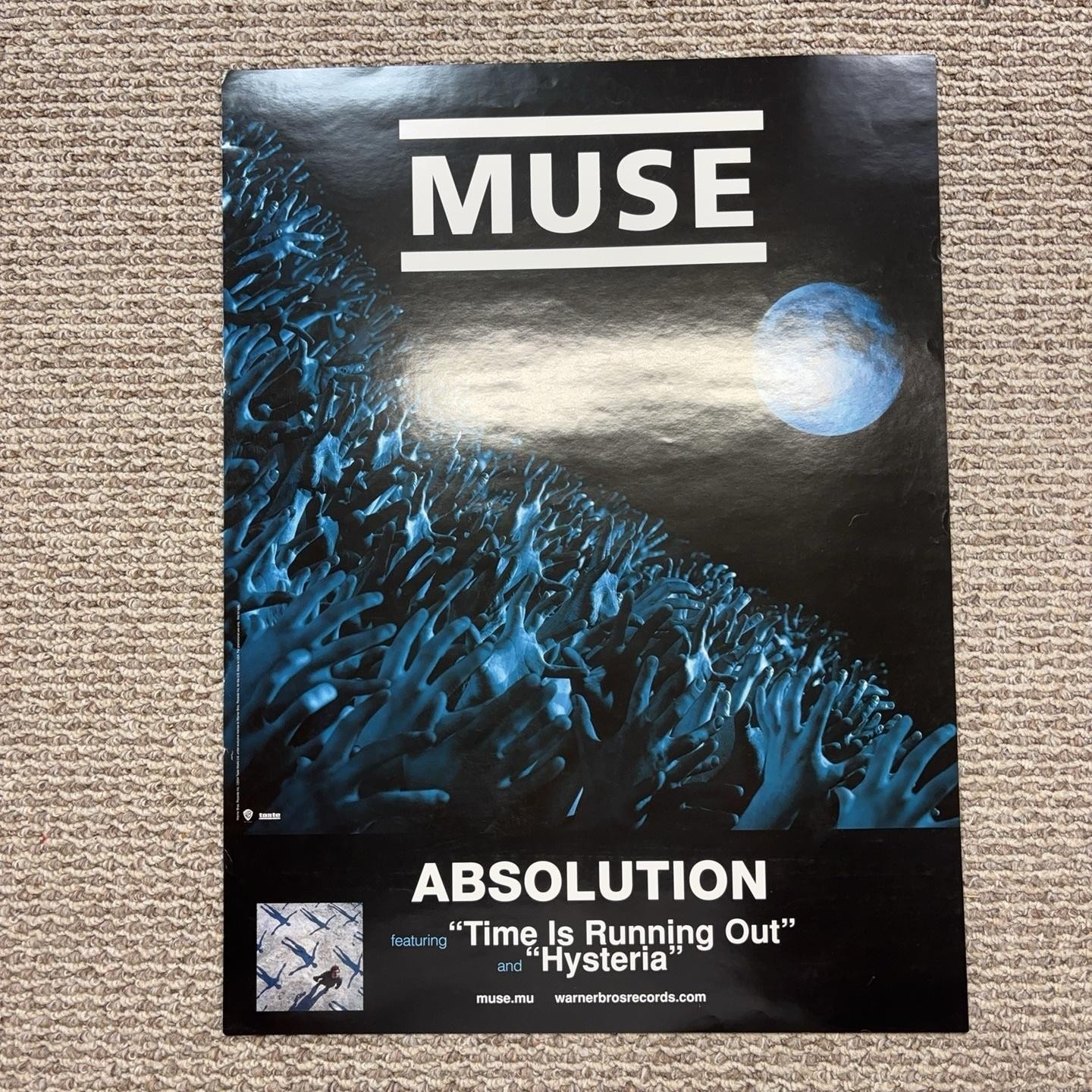 Muse Absolution Promo Poster Time Is Running Out Hysteria 18x24 Original Rare