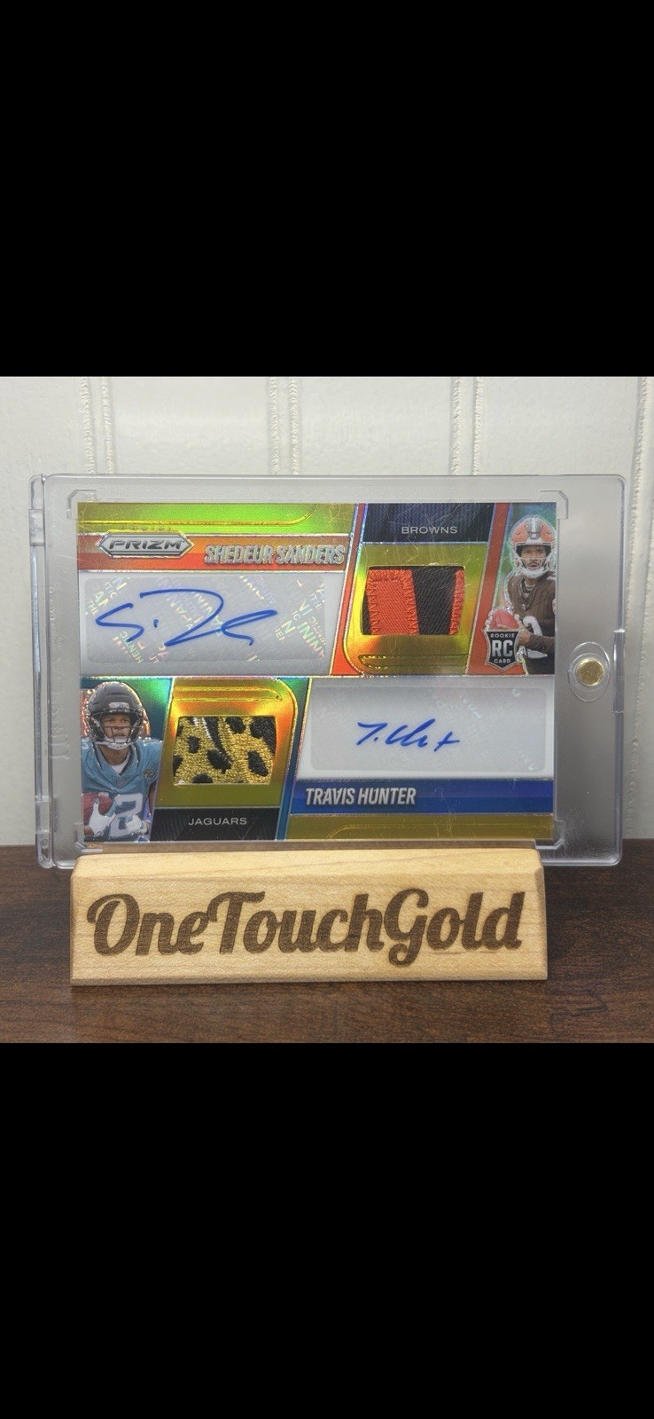 SHEDEUR SANDERS / TRAVIS HUNTER GOLD PRIZM DUAL RPA /10 2025 Panini Prizm SHEDEUR SANDERS / TRAVIS HUNTER GOLD PRIZM DUAL RPA /10 2025 Panini Prizm