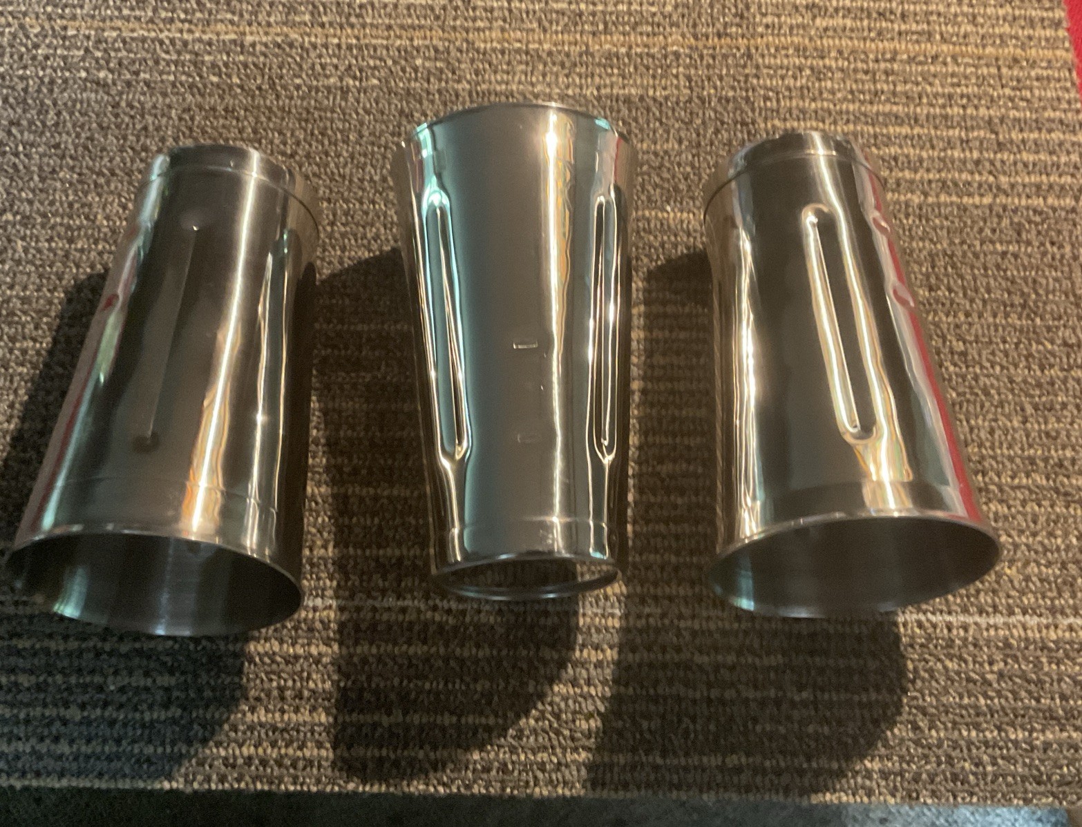 Lot Of 3 Vintage NOS Hamilton Beach Malt Cup Shake Cups M-110E 18-8 SS Lot Of 3 Vintage NOS Hamilton Beach Malt Cup Shake Cups M-110E 18-8 SS