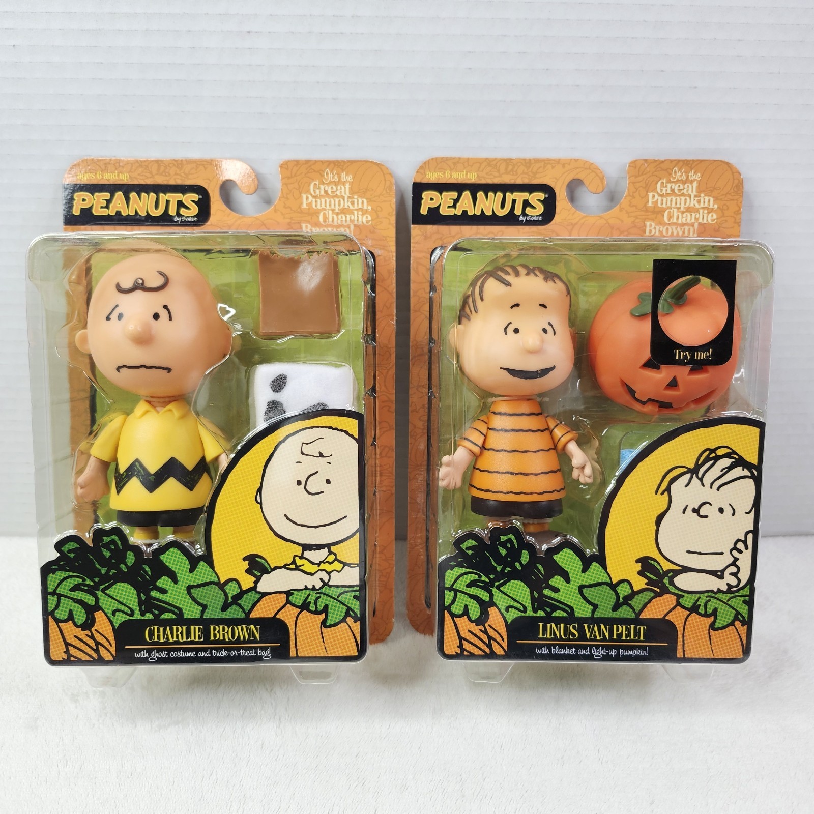 Peanuts It\'s The Great Pumpkin Charlie Brown & Linus Van Pelt Set Of 2 NEW Peanuts It\'s The Great Pumpkin Charlie Brown & Linus Van Pelt Set Of 2 NEW