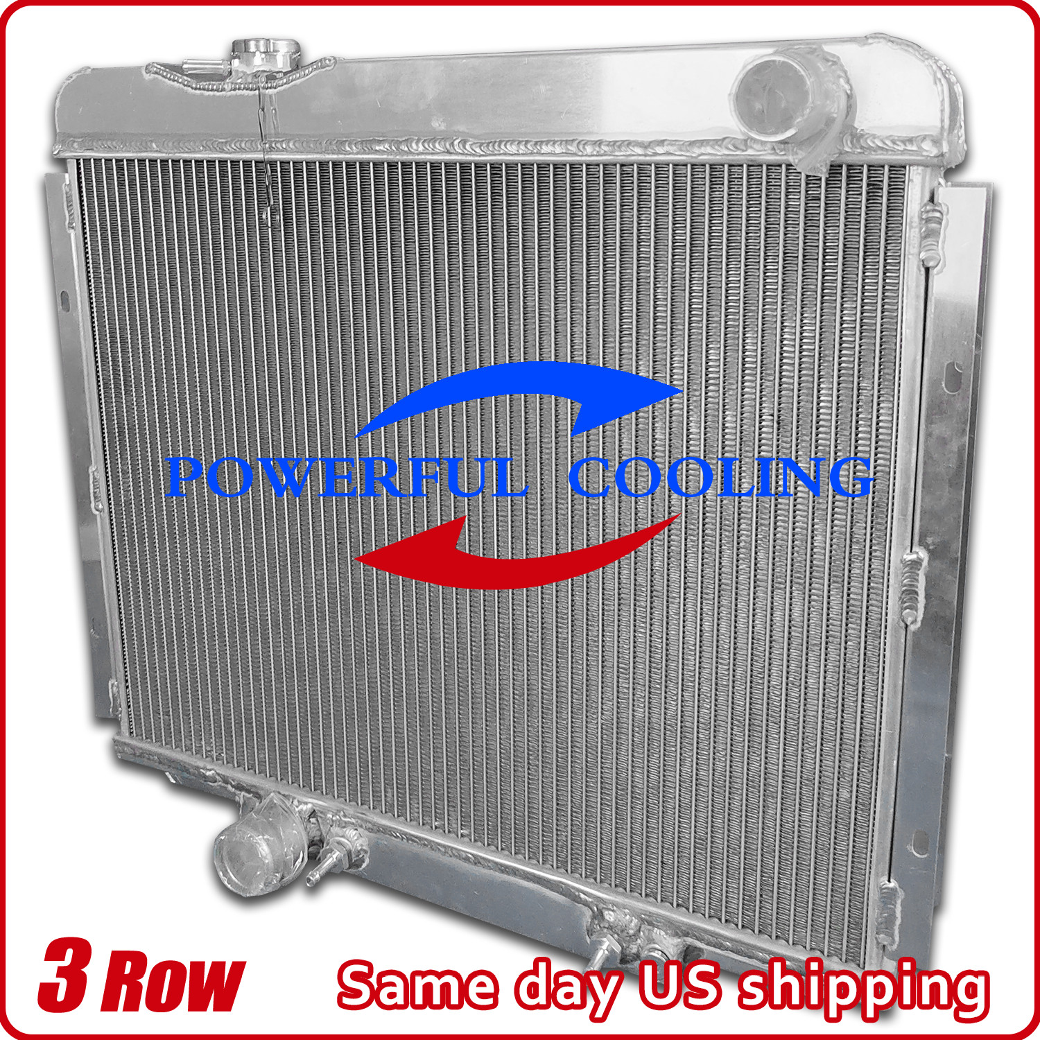 Aluminum Radiator for 1965-1966 Ford Custom Galaxie 500 Fairlane 5.8 6.4 7.0L V8