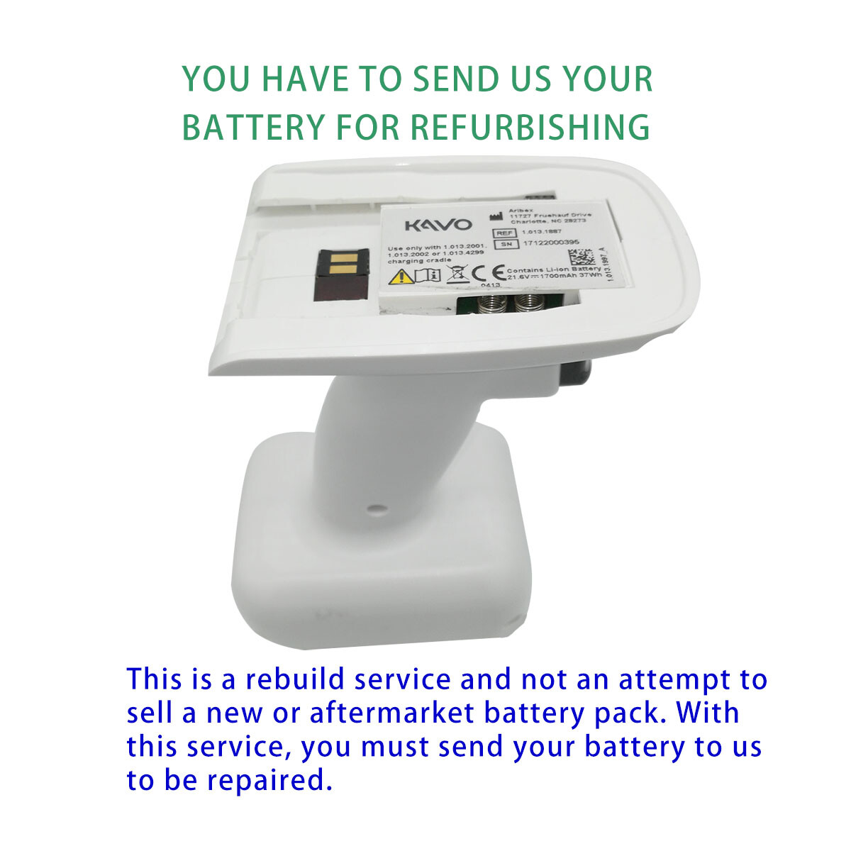 Rebuild service for KAVO ARIBEX NOMAD PRO 2 Battery Rebuild Rebuild service for KAVO ARIBEX NOMAD PRO 2 Battery Rebuild