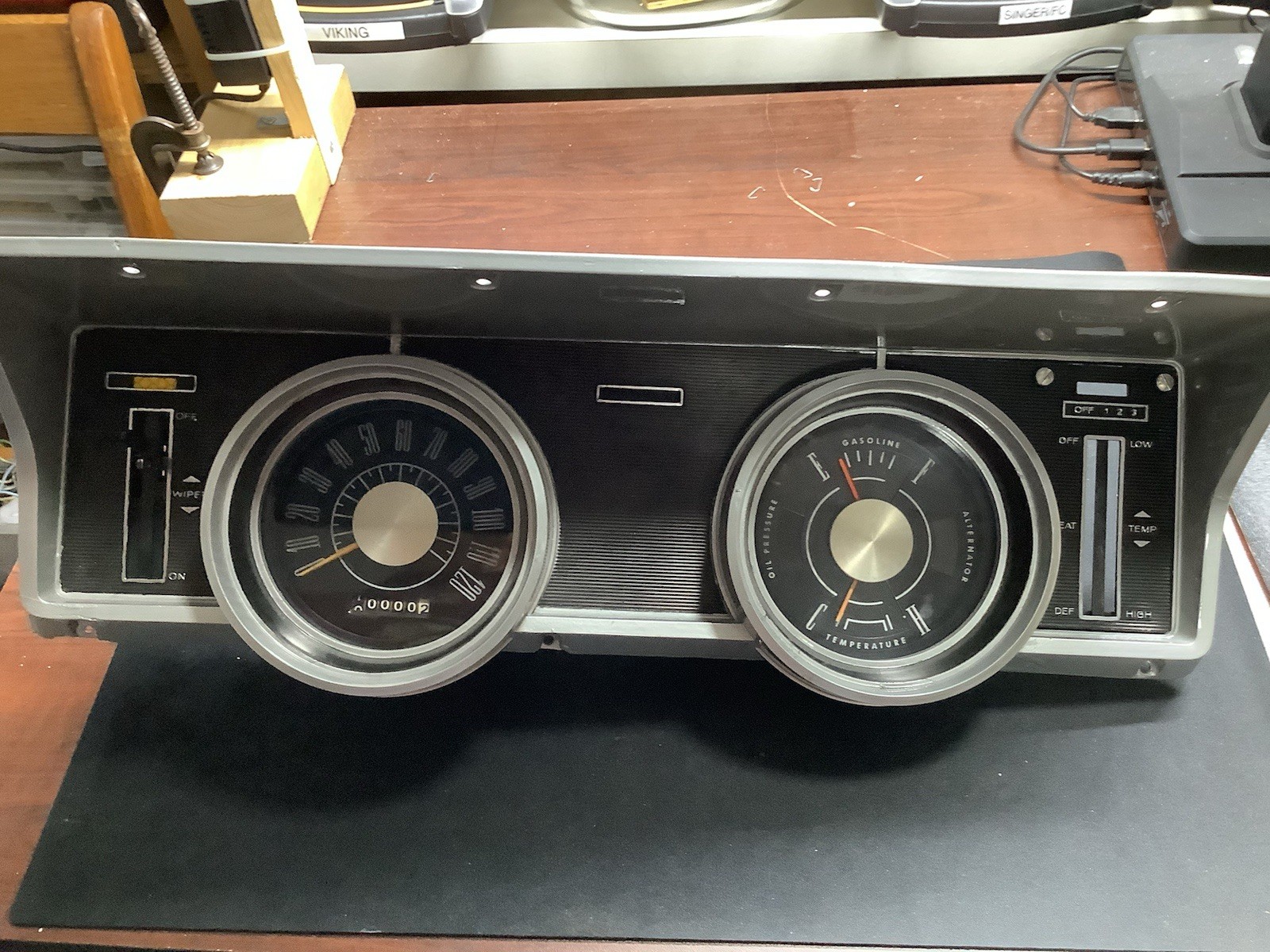 1966-67 Ford Ranchero, Falcon Instrument Cluster w/Housing 6DF-10848