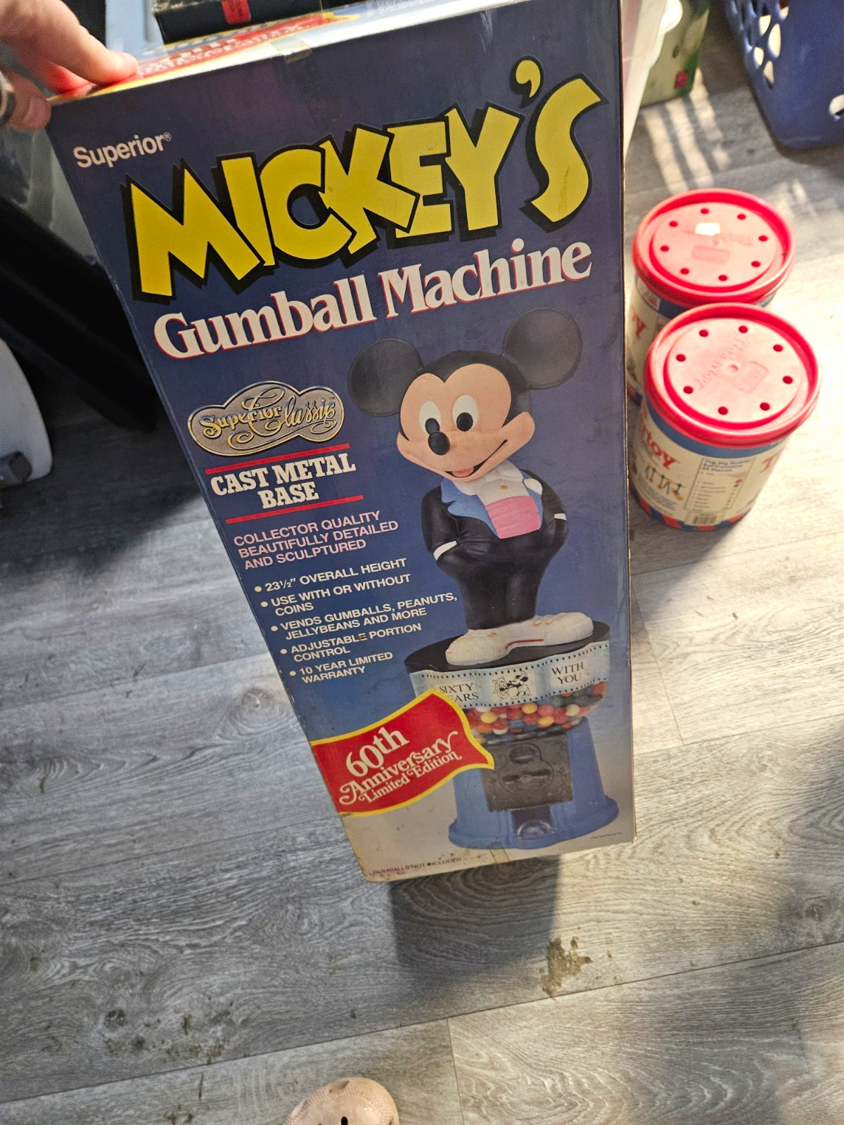 Vintage 1988 Disney Mickey Mouse 60th Anniversary Gumball Machine Superior NIB Vintage 1988 Disney Mickey Mouse 60th Anniversary Gumball Machine Superior NIB
