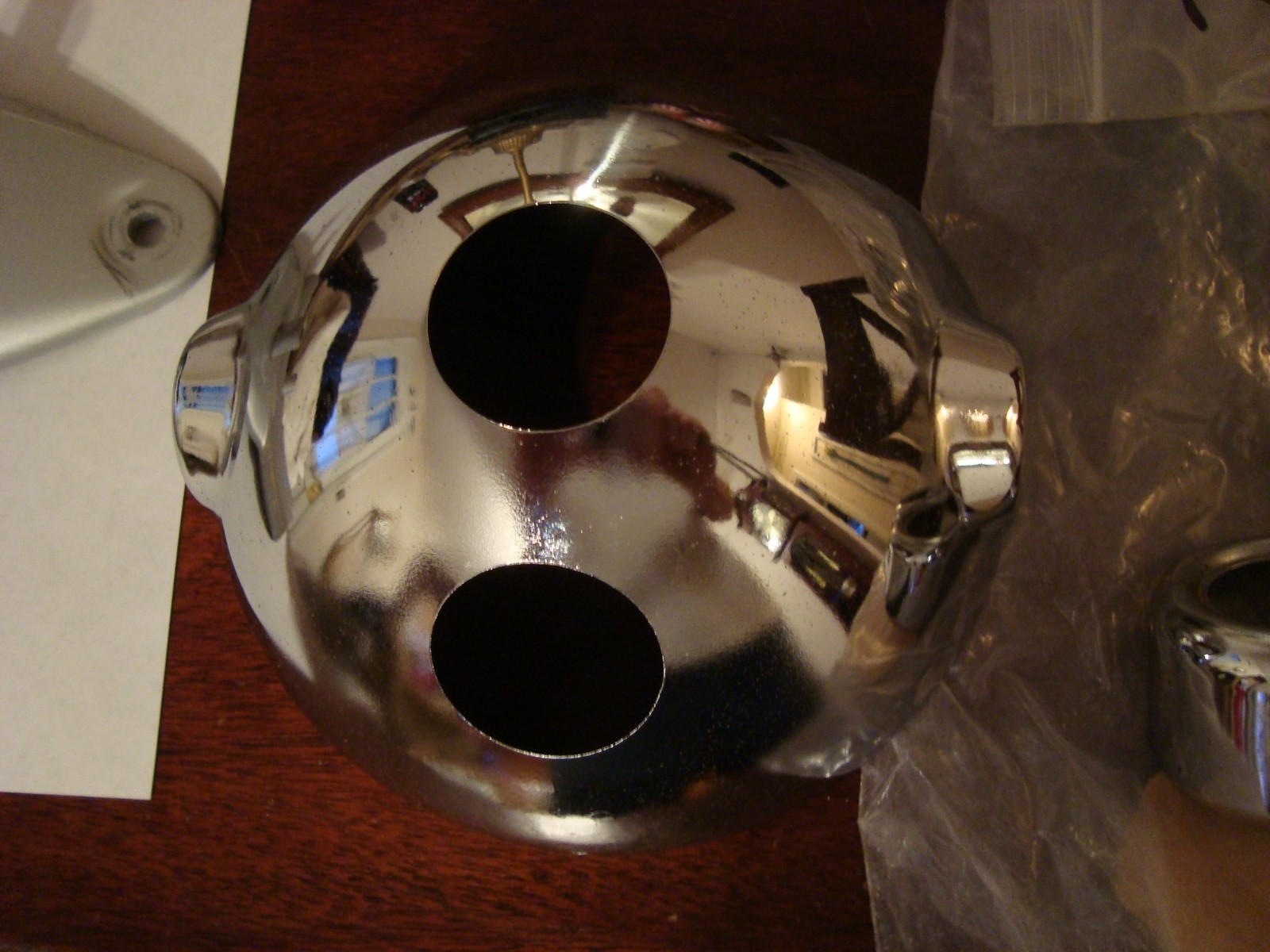 GENUINE SUZUKI NOS SMALL CHROME HEAD LIGHT BUCKET TS TC PE RD MINT