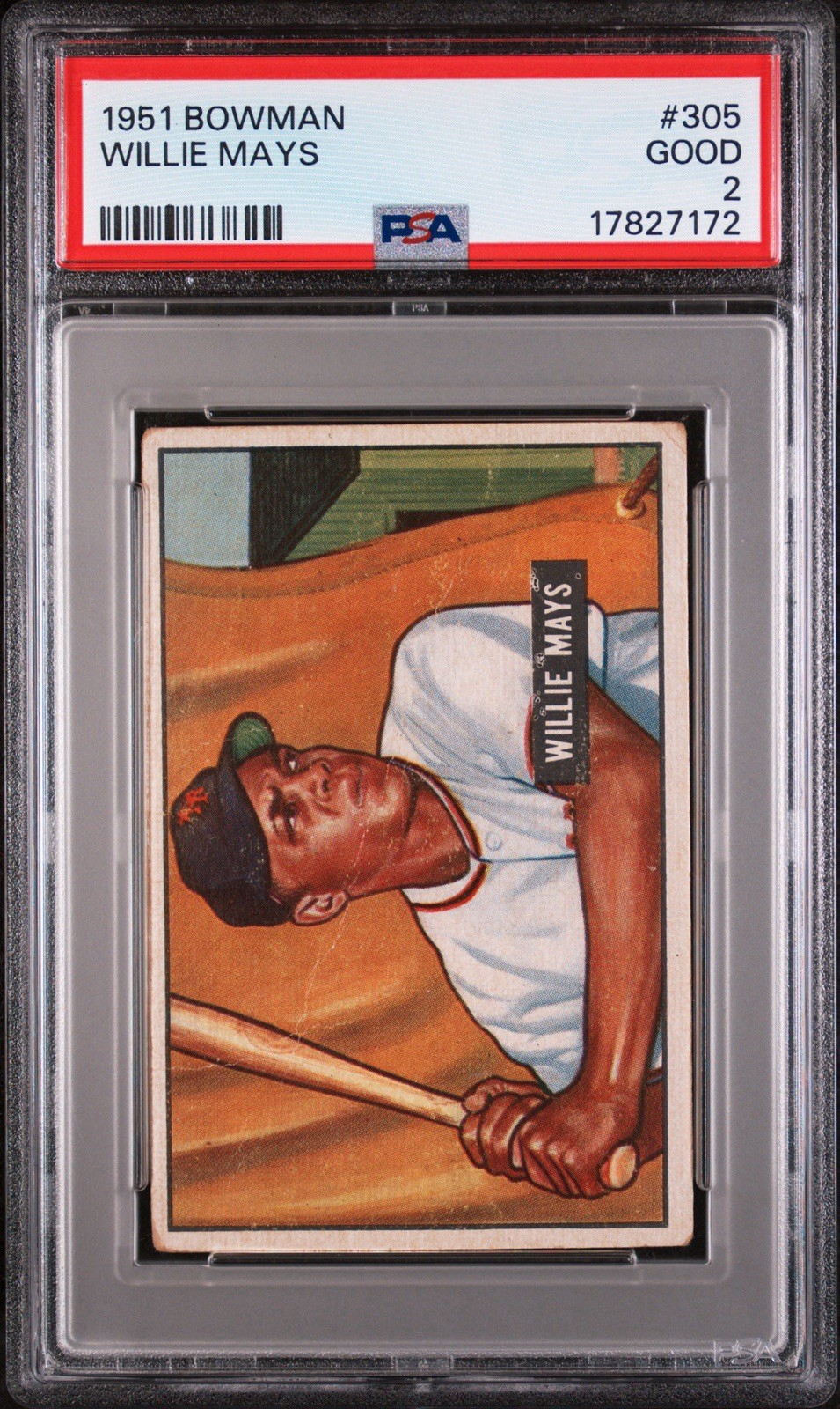 1951 Bowman Willie Mays #305 (RC) PSA 2 Centered 1951 Bowman Willie Mays #305 (RC) PSA 2 Centered