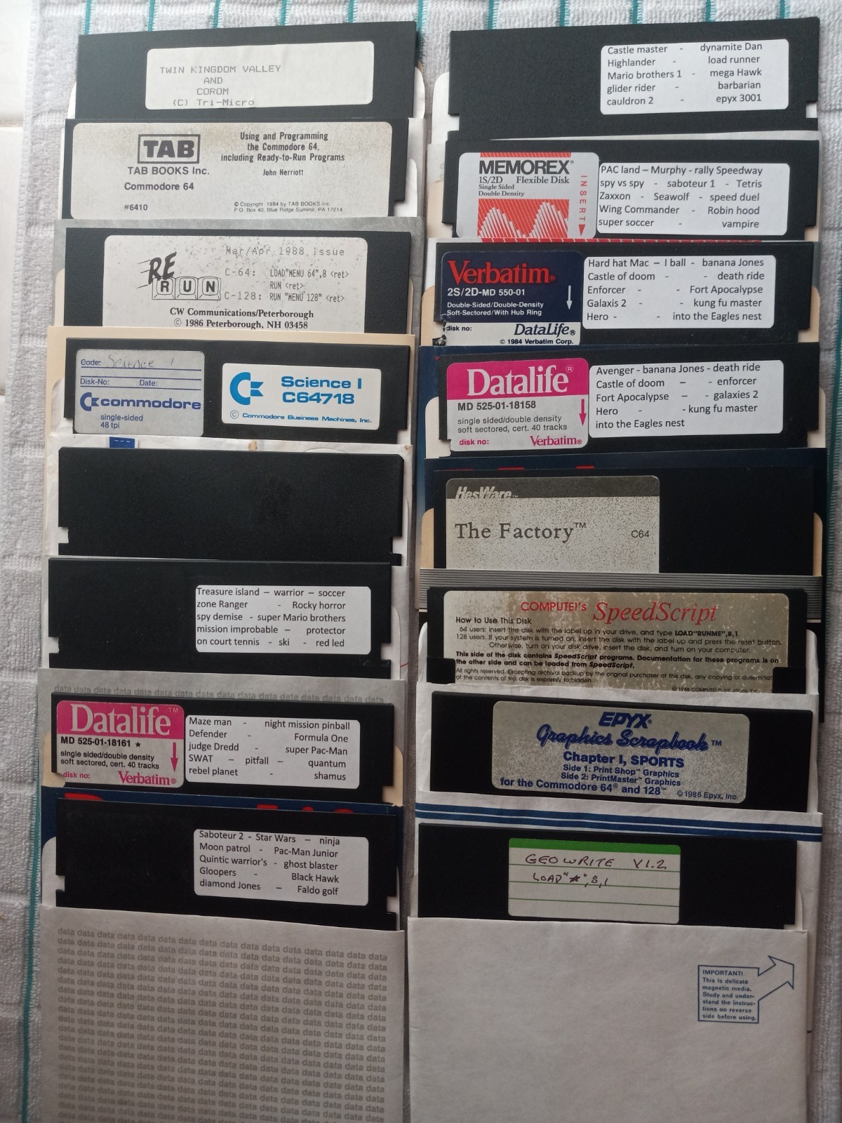Commodore 64 - - - 70 each   5 1/4