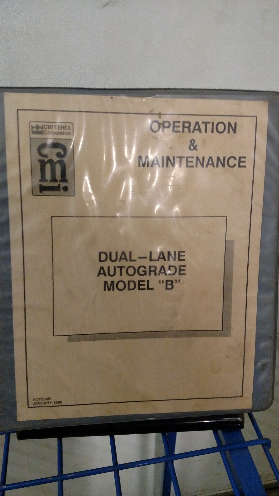 Terex CMI OPERATION & MAINT MANUAL Dual-Lane Autograde Model B Terex CMI OPERATION & MAINT MANUAL Dual-Lane Autograde Model B