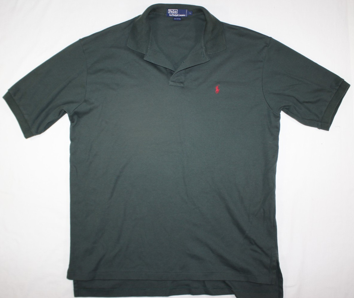 Vintage Polo Ralph Lauren Shirt Men\'s L Soft Cotton Jersey Made In Jamaica Green Vintage Polo Ralph Lauren Shirt Men\'s L Soft Cotton Jersey Made In Jamaica Green
