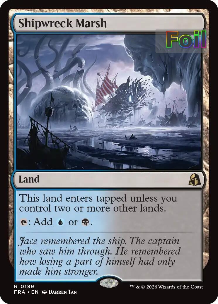 MTG FRA *FOIL* R Shipwreck Marsh #189 NM MTG FRA *FOIL* R Shipwreck Marsh #189 NM