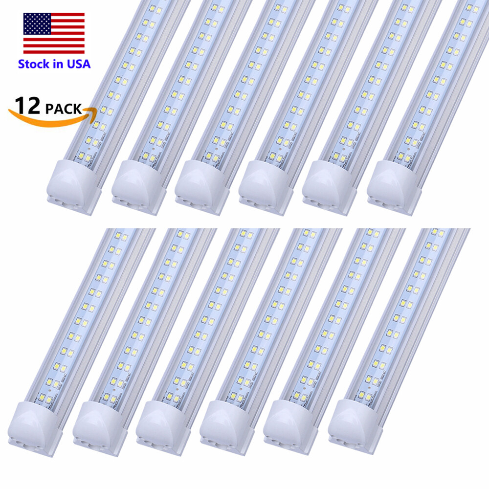 12PK 8FT LED Tube Light 72W 6000K Linkable Shop Lamp Fixture for Garage Workshop 12PK 8FT LED Tube Light 72W 6000K Linkable Shop Lamp Fixture for Garage Workshop