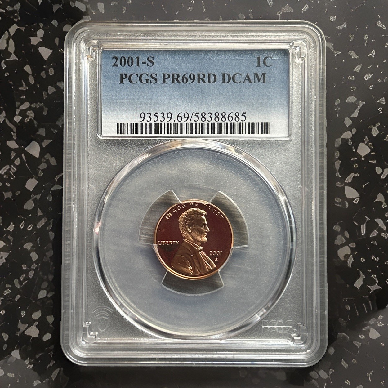 2001-S Lincoln Memorial Cent - PCGS PR69RD DCAM - Proof