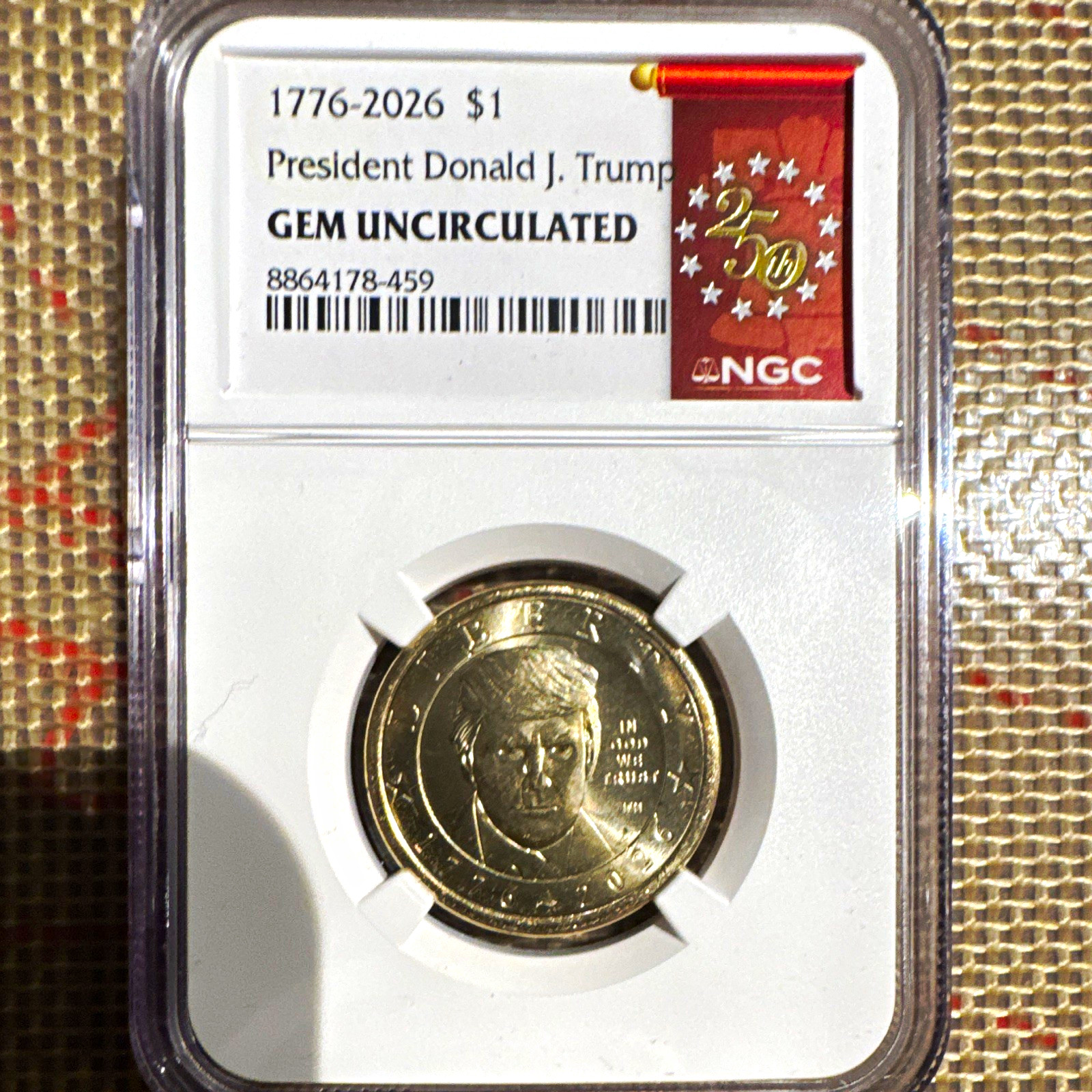 2026 $1 Presidential Dollar Donald J. Trump NGC Gem Unc Philadelphia