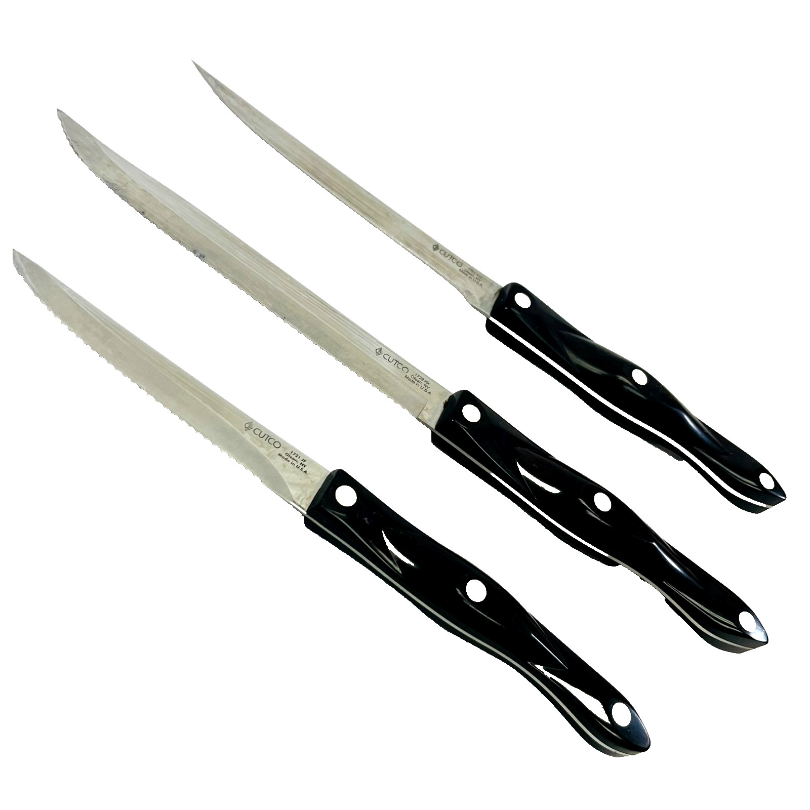 Set of 3 VTG Cutco Knives: Trimmer No. 1721, Carver No. 1729 & Boning No. 1761
