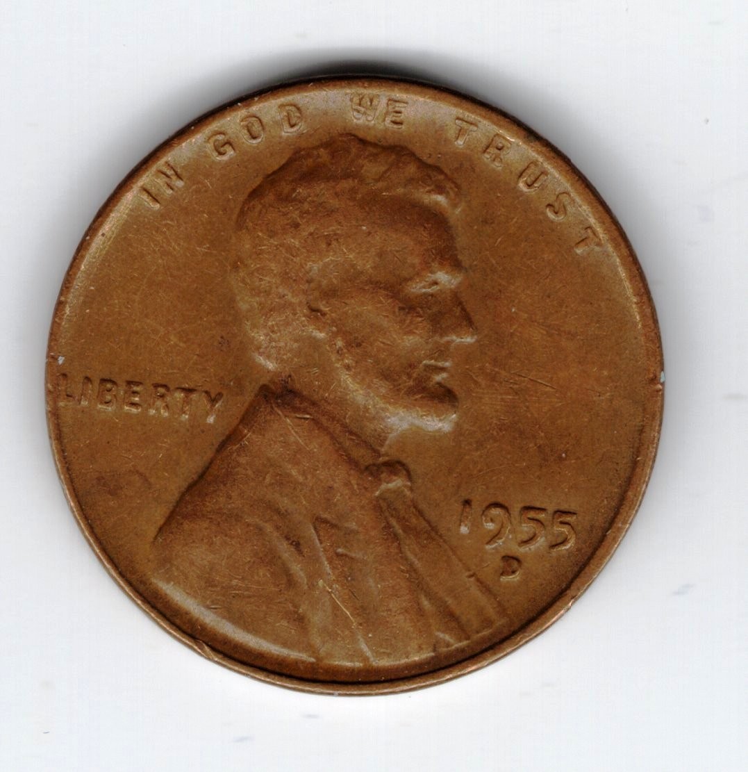 1955-D LINCOLN CENT- FILLED D MINT MARK 1955-D LINCOLN CENT- FILLED D MINT MARK
