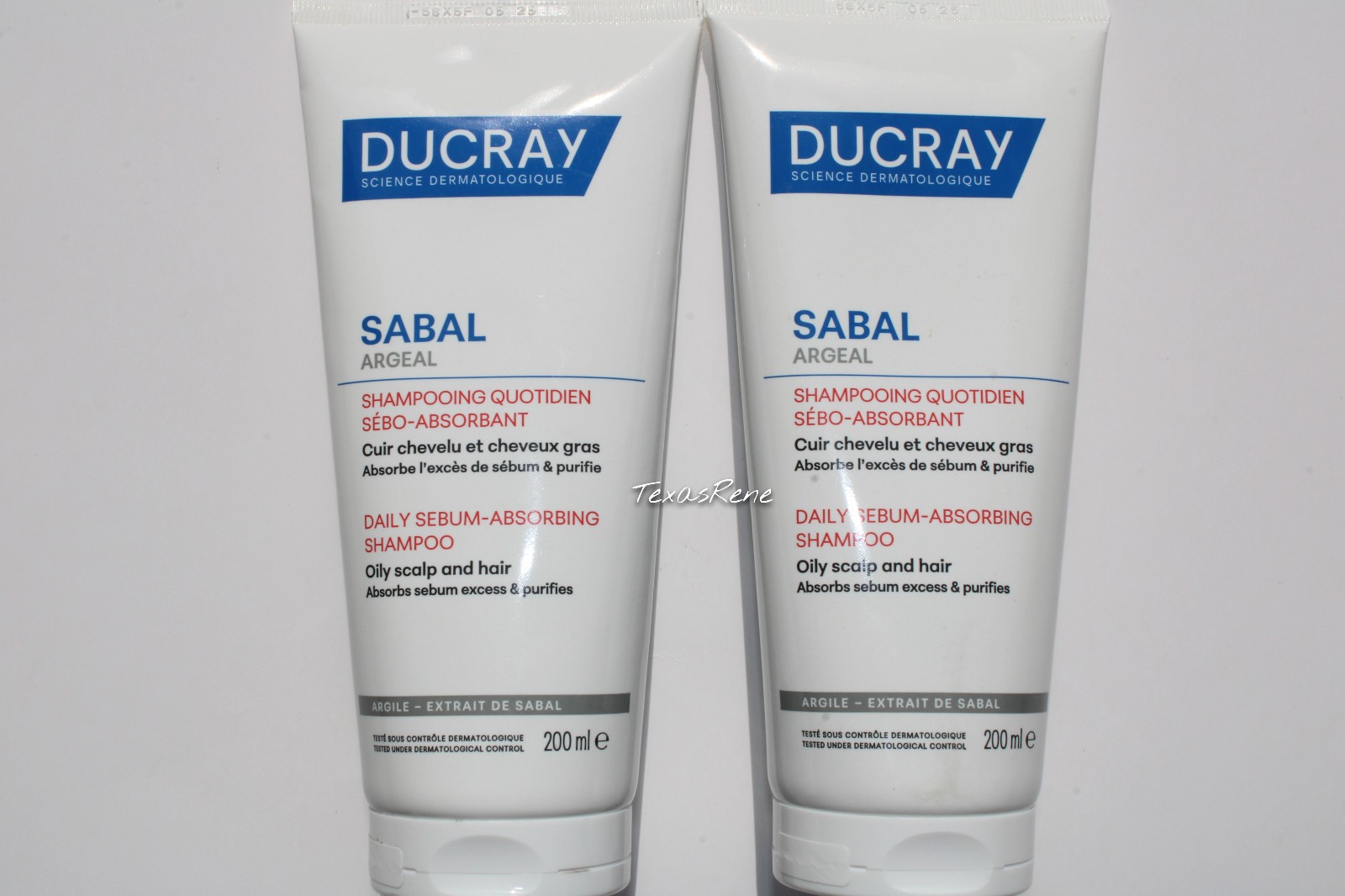 2x Ducray Sabal Argeal Sebum-Absorbing Shampoo 200ml oily scalp reduces sebum