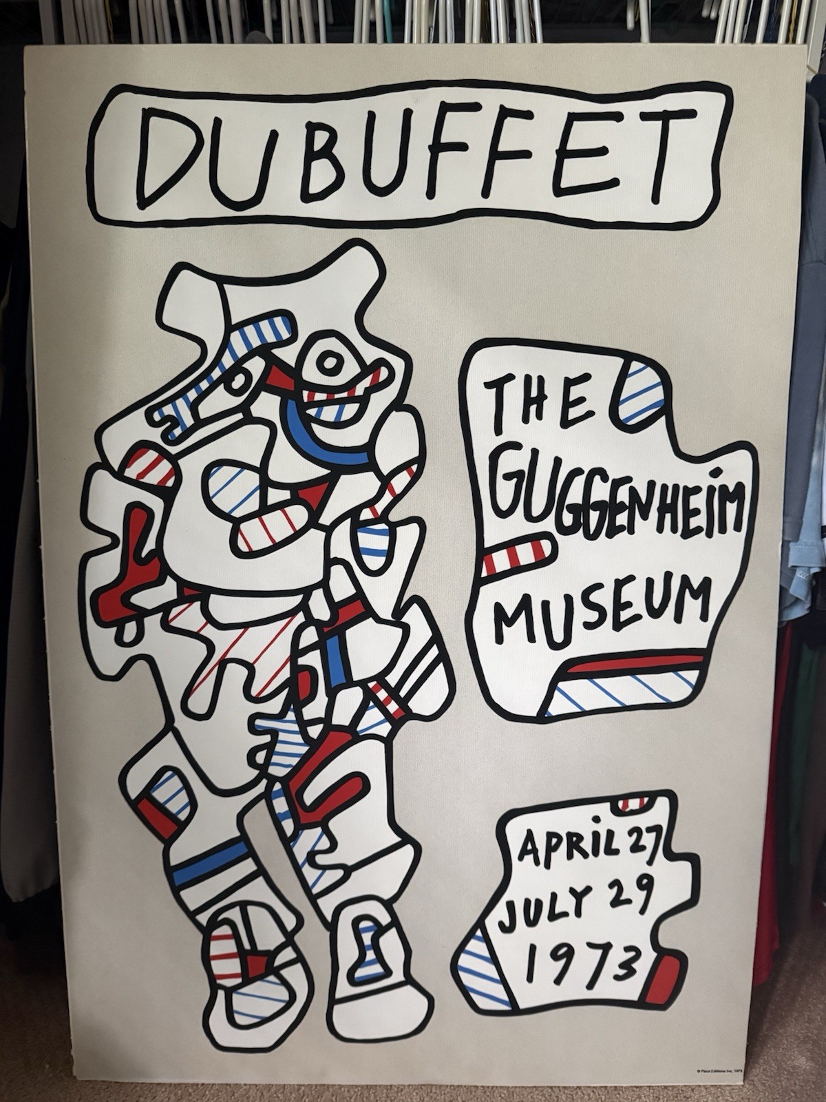 Vintage 1973 Jean Dubuffet Guggenheim Museum Exhibition Poster 24\