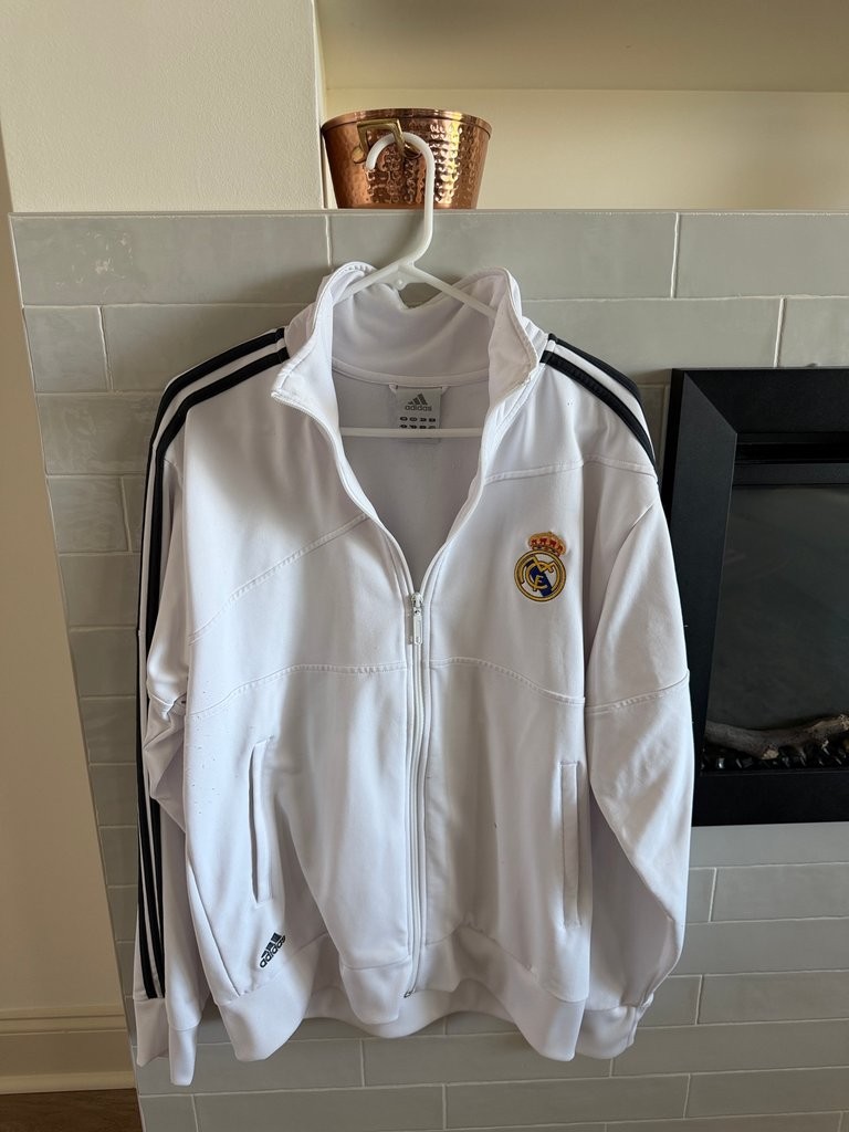 Adidas Real Madrid White Track Jacket Adidas Real Madrid White Track Jacket