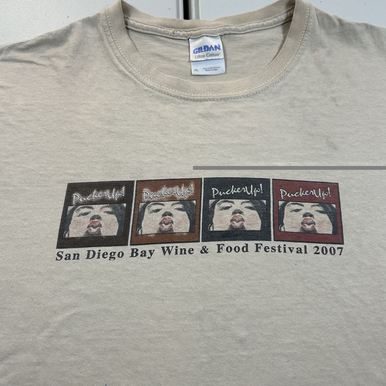 Vintage San Diego Wine & Food Festival 2007 Art Graphic Shirt Size XL Pucker Up Vintage San Diego Wine & Food Festival 2007 Art Graphic Shirt Size XL Pucker Up