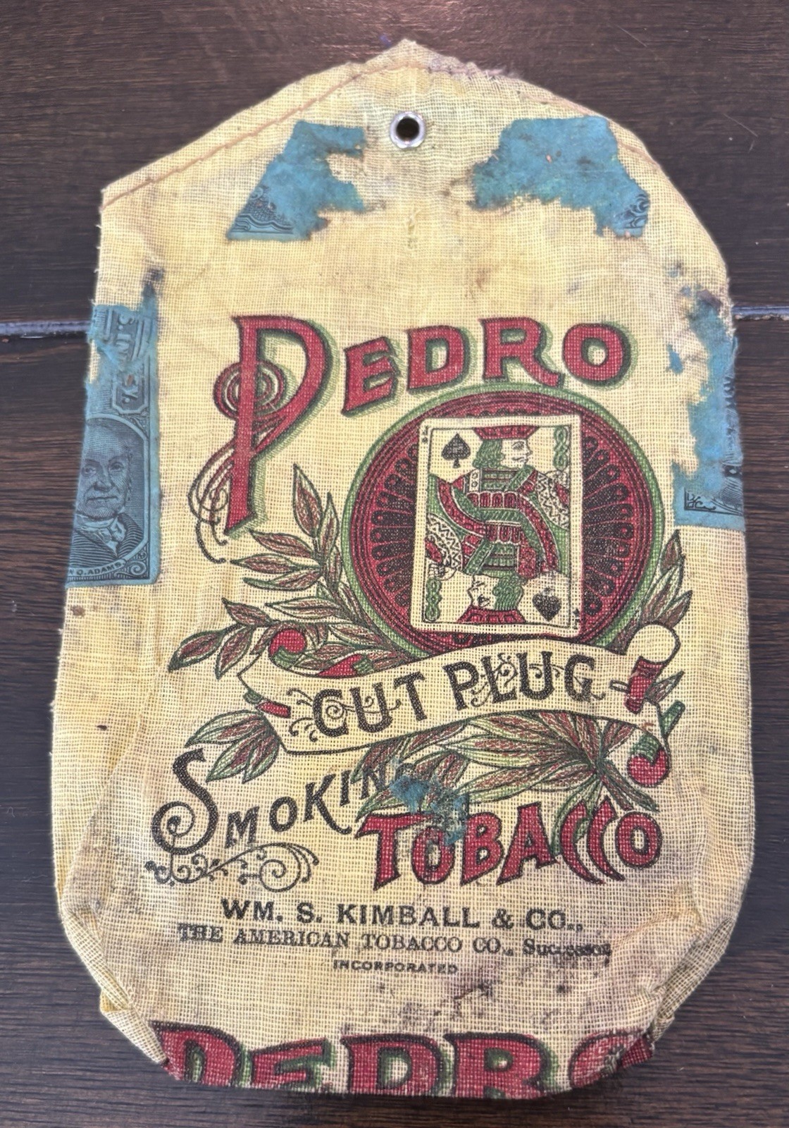 Vintage Pedro Cut Plug Smoking Tobacco Bag W S Kimball & Co American Tobacco Vintage Pedro Cut Plug Smoking Tobacco Bag W S Kimball & Co American Tobacco