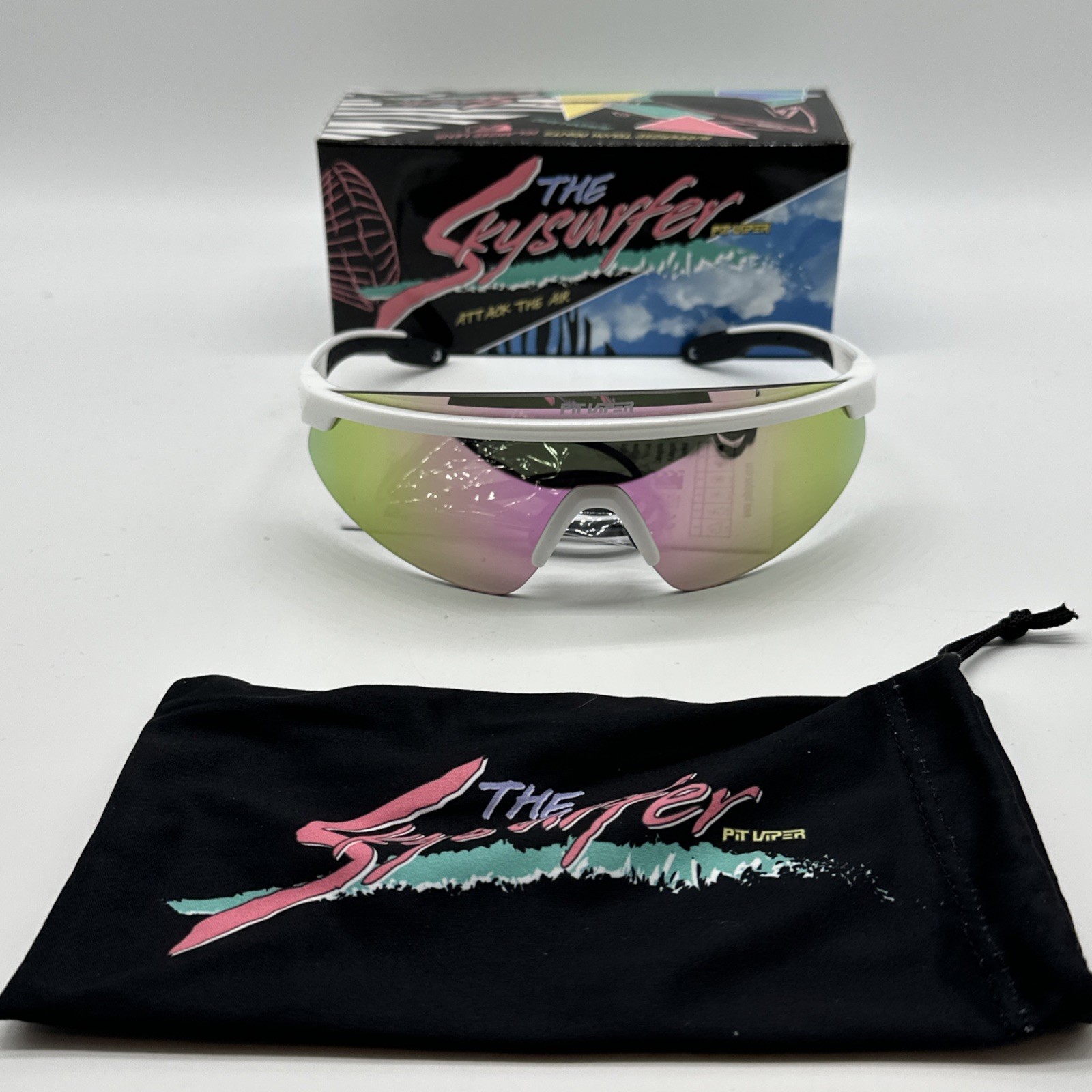Pit Viper Skysurfer Polarized Miami Nights Shield Sunglasses E-SS-MIAMINT-POL-PK