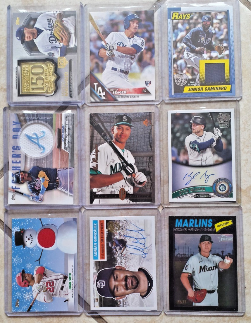HUGE AUTO, JERSEY, GAME USED, ROOKIE, BASEBALL CARD LOT LOADED