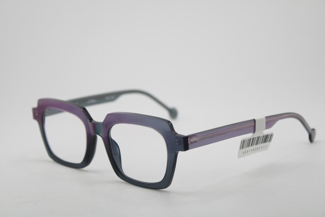 NEW L.A. EYEWORKS FAIRFAX 987 CLEAR TEAL GLITTER AUTHENTIC EYEGLASSES 46-20 NEW L.A. EYEWORKS FAIRFAX 987 CLEAR TEAL GLITTER AUTHENTIC EYEGLASSES 46-20