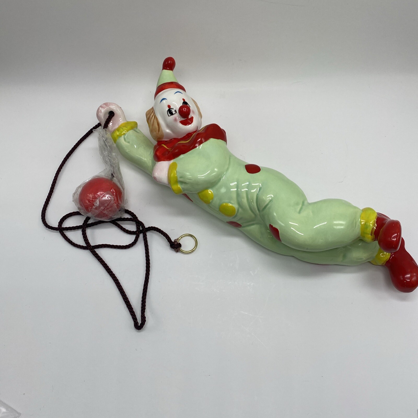New Vintage Brinn's Hanging All Porcelain Clown Authentic Collectible~14 Inches New Vintage Brinn's Hanging All Porcelain Clown Authentic Collectible~14 Inches