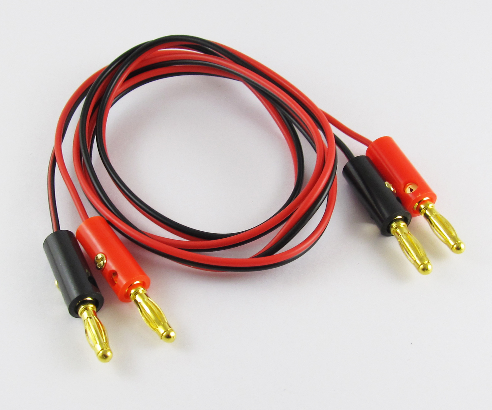 5 sets 4mm Gold Plug to 4mm Gold Banana Plug Dual Banana Plug Test Cable 1M/3ft 5 sets 4mm Gold Plug to 4mm Gold Banana Plug Dual Banana Plug Test Cable 1M/3ft