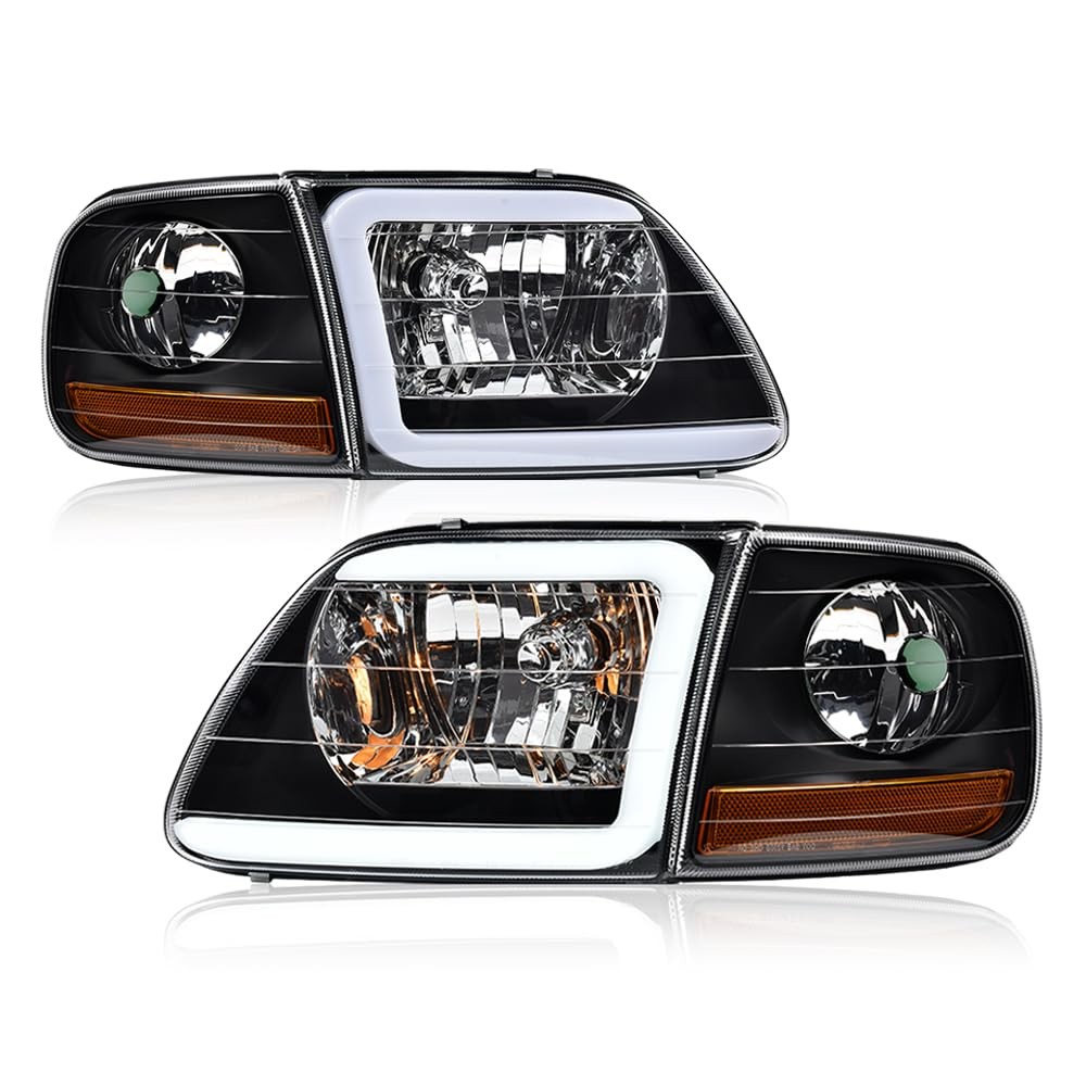 LED DRL Headlights Assembly Fit 1998-2003 Ford F150