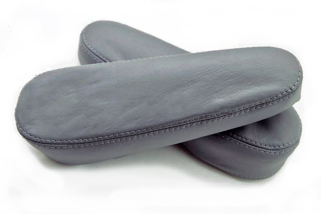 Fits 03-17 Chevy Express 1500 2500 3500 Vinyl Seat Armrest Covers Gray