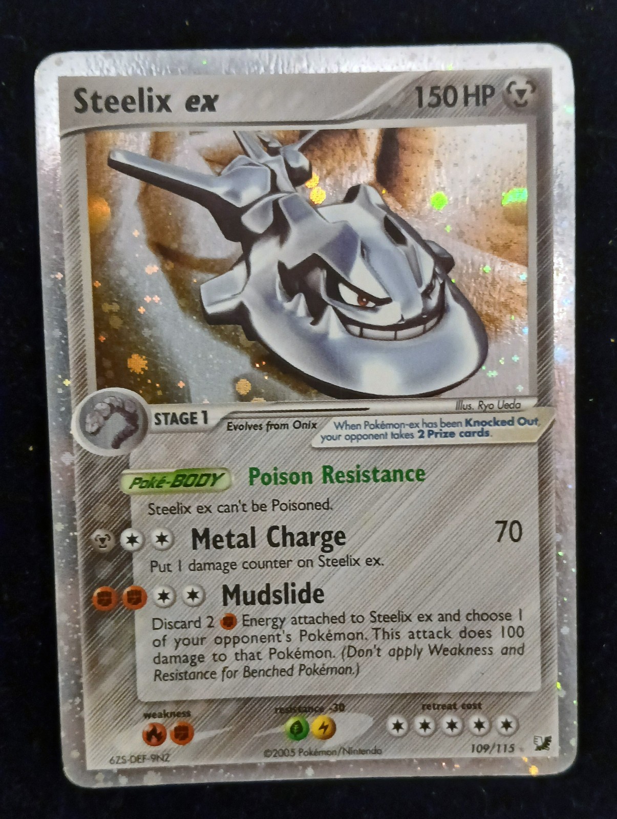 Steelix ex 109/115 Pokemon EX Unseen Forces 2005 Holo Ultra Rare - MP