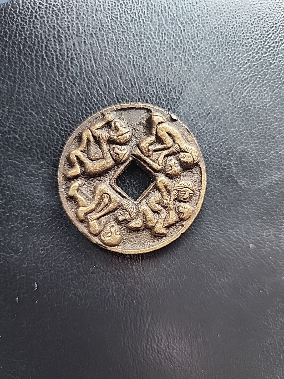 RARE Find Vintage 1940’s Chinese 40mm Love Sex Brothel Brass Token / Collector RARE Find Vintage 1940’s Chinese 40mm Love Sex Brothel Brass Token / Collector