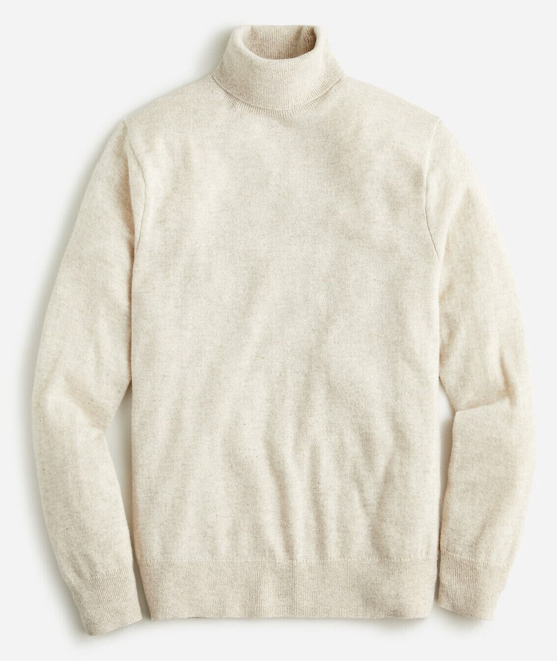 NWT J Crew 100% Cashmere Turtleneck Sweater in Heather Birch Beige