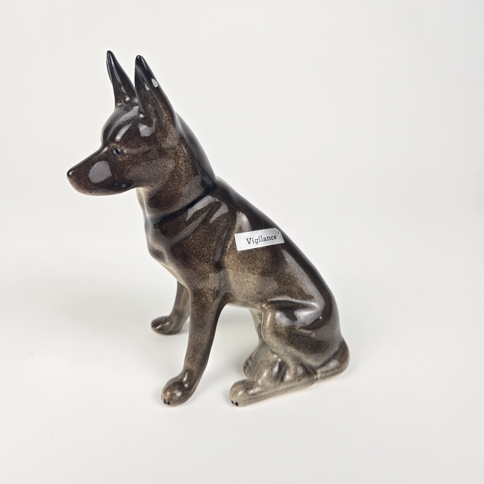 Vintage Robert Simmons Vigilance 2054 German Shepherd Dog Ceramic Figurine