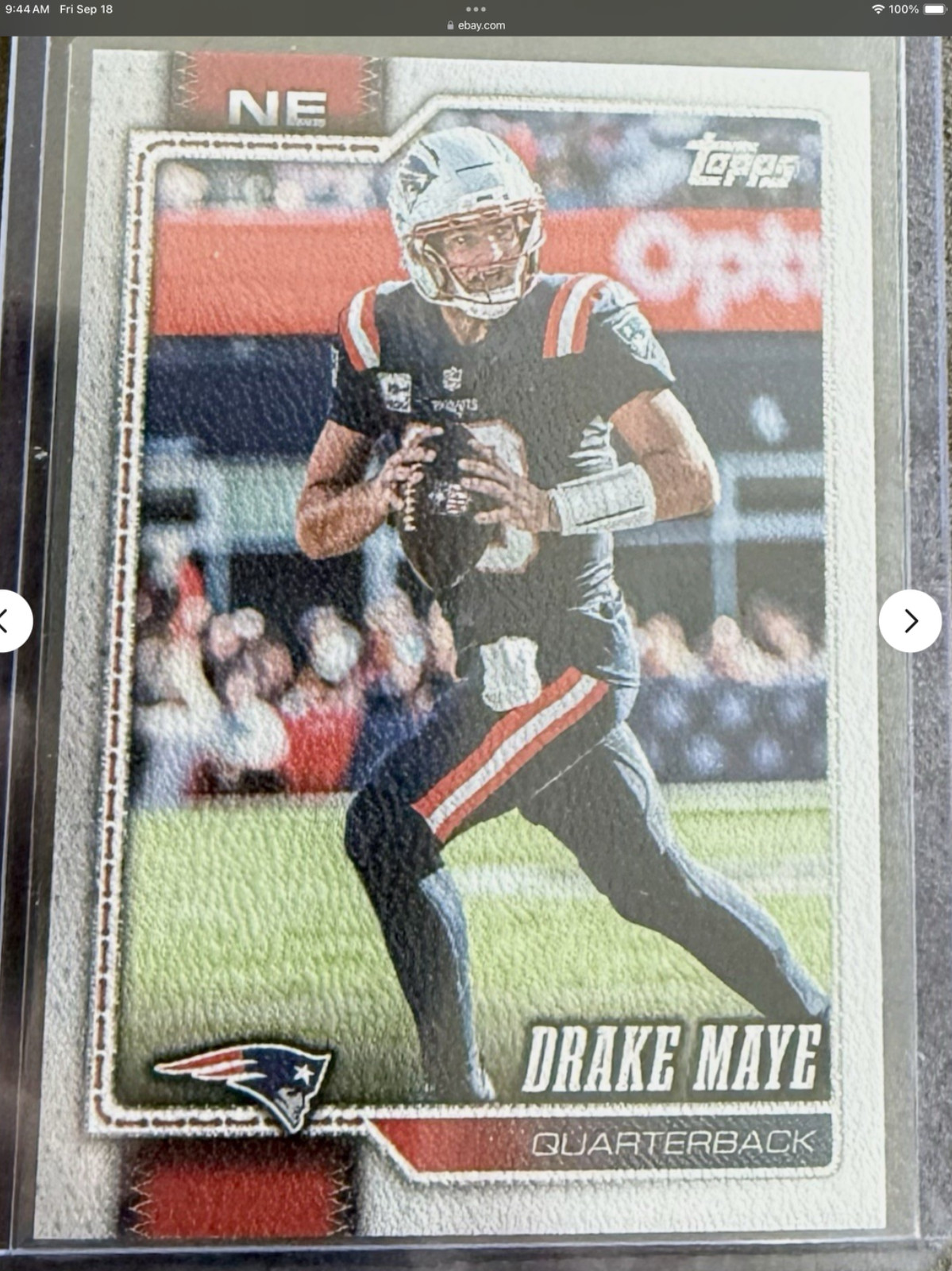 Drake Maye 2026 Topps Flagship Jersey Number Match 10/50 Canvas Super Rare 1/1 Drake Maye 2026 Topps Flagship Jersey Number Match 10/50 Canvas Super Rare 1/1