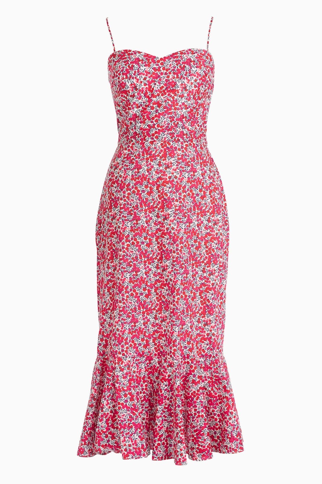 Nwt J.Crew Ruffle-Hem Midi Dress in Liberty Wiltshire Floral Size 10P Nwt J.Crew Ruffle-Hem Midi Dress in Liberty Wiltshire Floral Size 10P