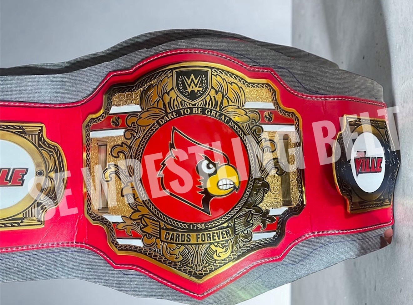 New Louisville Cardinals Wrestling Championship Belt 2MM,4MM Zinc Belt