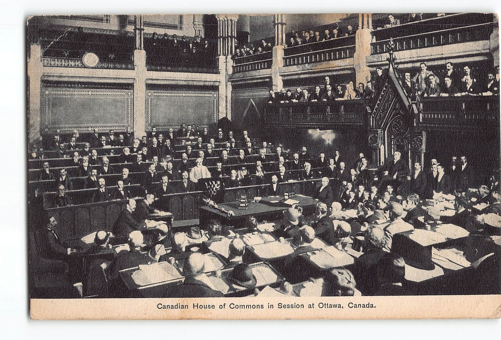 Ottawa Ontario Canada Postcard 1907-1915 Canadian House Of Commons In Session