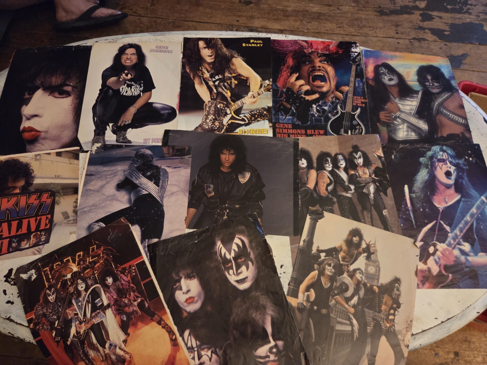 Lot Of 12 KISS Hit Parader Magazine 8x11 Posters Lot Of 12 KISS Hit Parader Magazine 8x11 Posters