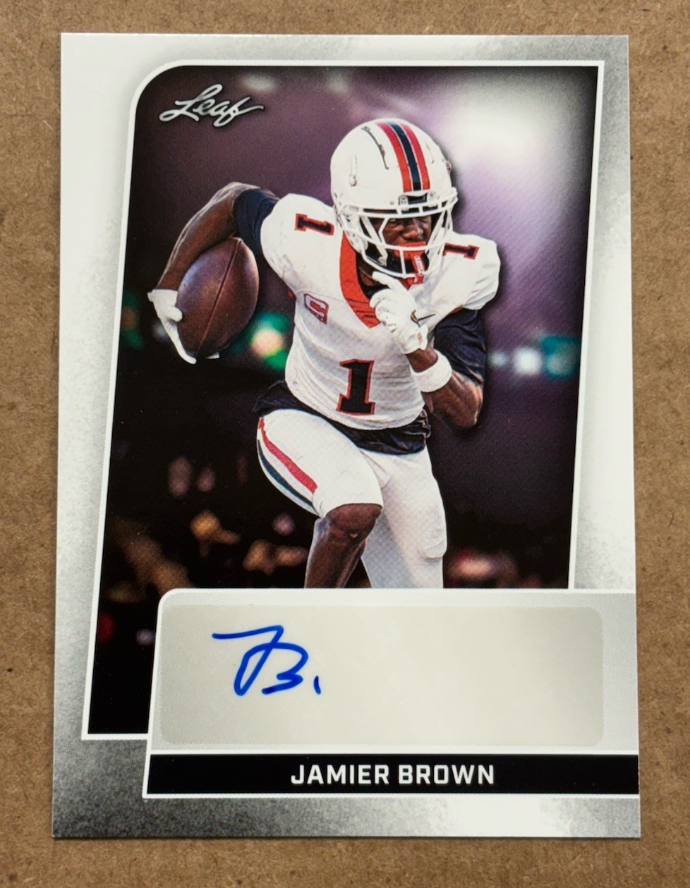 Jamier Brown Auto - 2026 Leaf Melange Auto BAM-JB1 Jamier Brown Auto - 2026 Leaf Melange Auto BAM-JB1