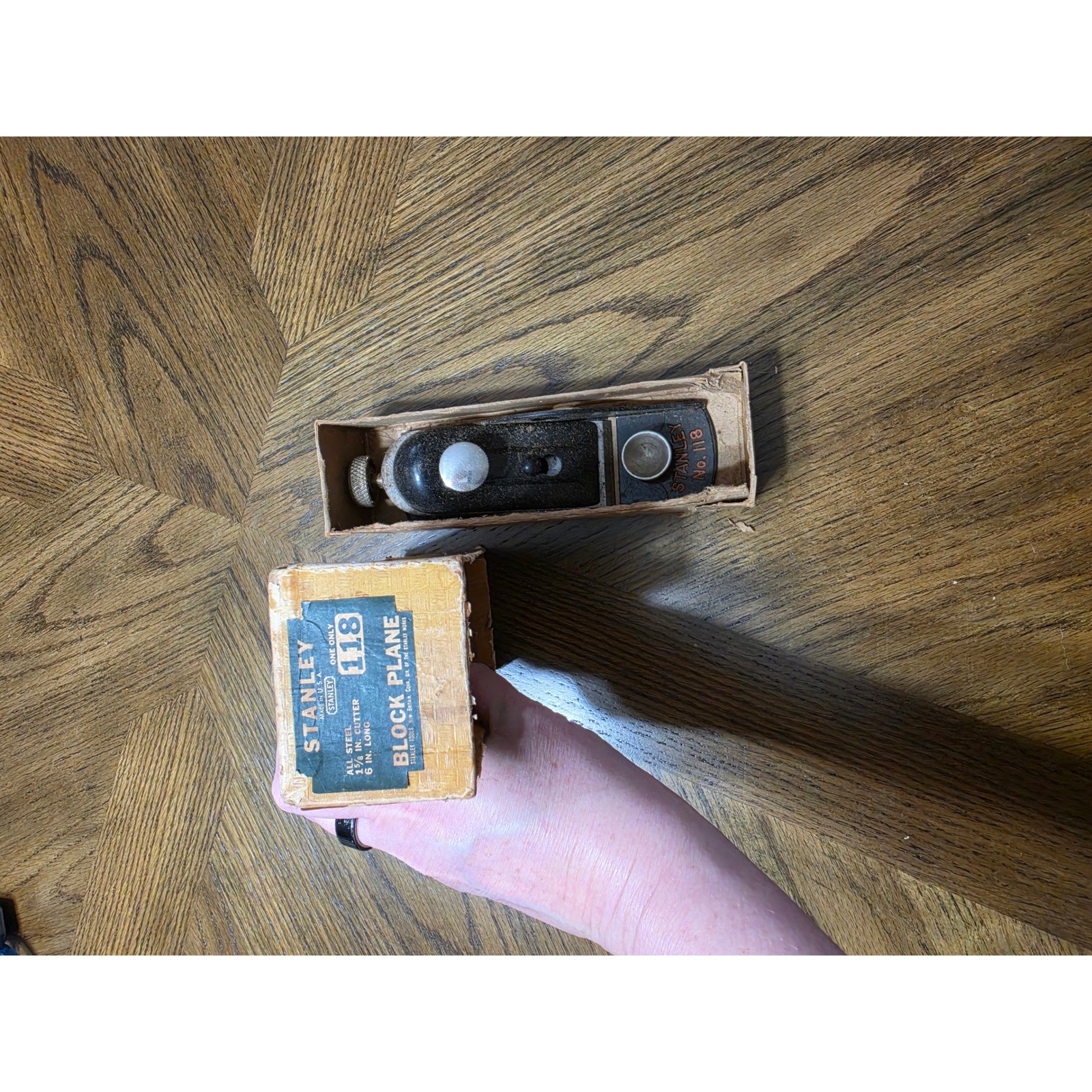 Vintage Stanley No. 118 All Steel Block Plane 6 Inch Long with Original Box